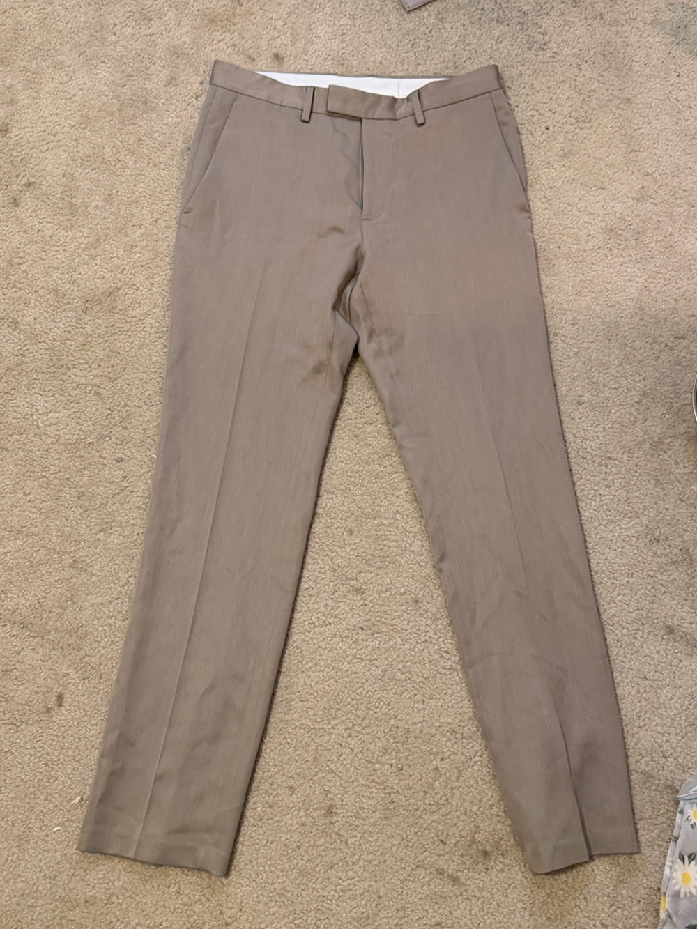 Kenneth Cole Men's Taupe Dress Pants - Classic Tailored Fit